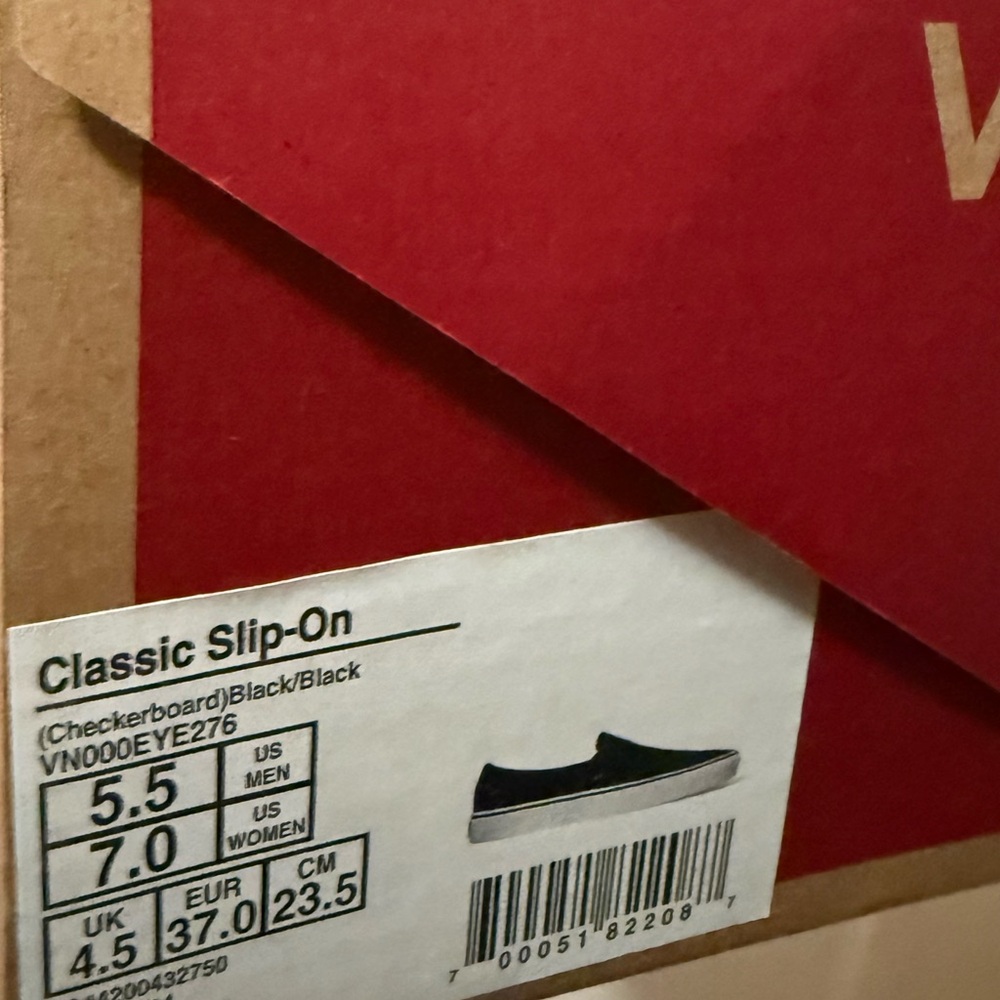 Vans Classic Black Checkered Slippers